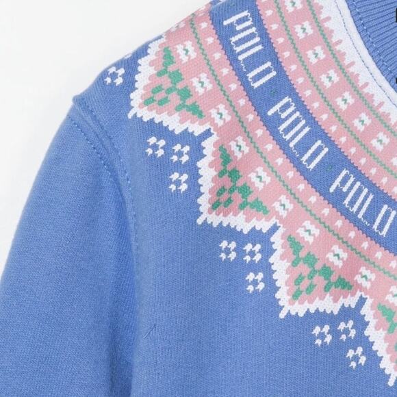 Polo Ralph Lauren blue, cotton blend, logo print at the neckline, new size 4T - Picture 3 of 6